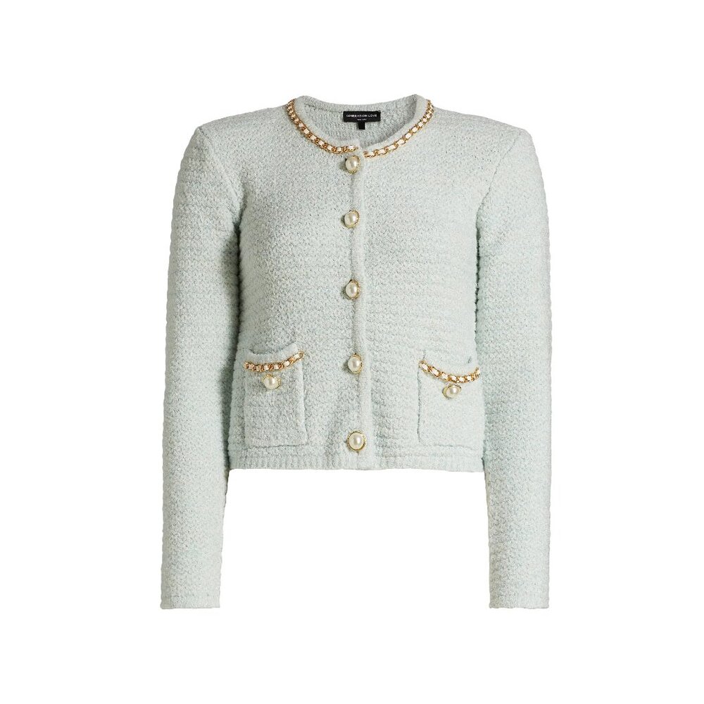 NEW Generation Love - Sizes S, L Women's Kelly Chain Cardigan, Opal Melange